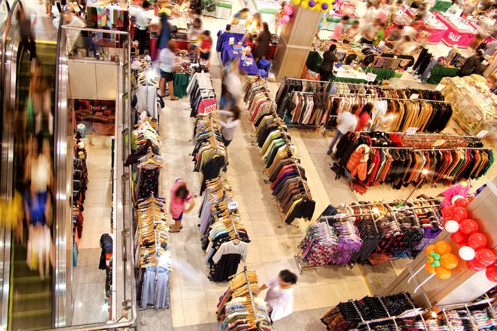 People retail shopping in shopping mall